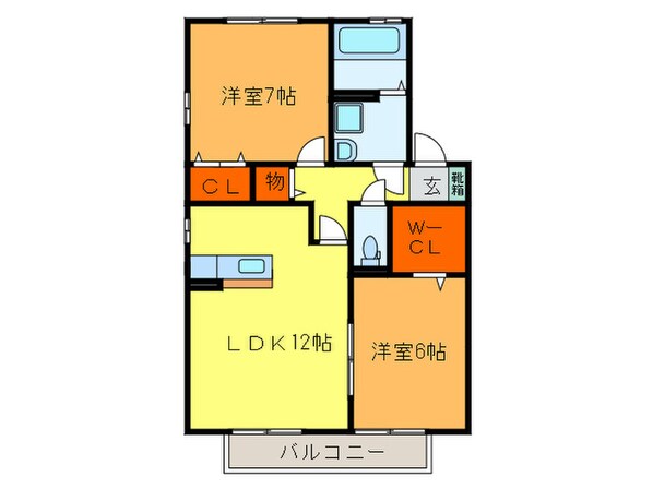 ディアコ－ト９１　Ｃ棟の物件間取画像